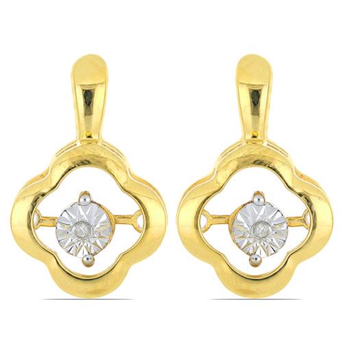 BUY WHITE DIAMOND DOUBLE CUT GEMSTONE STYLISH EARRINGS IN 925 SILVER